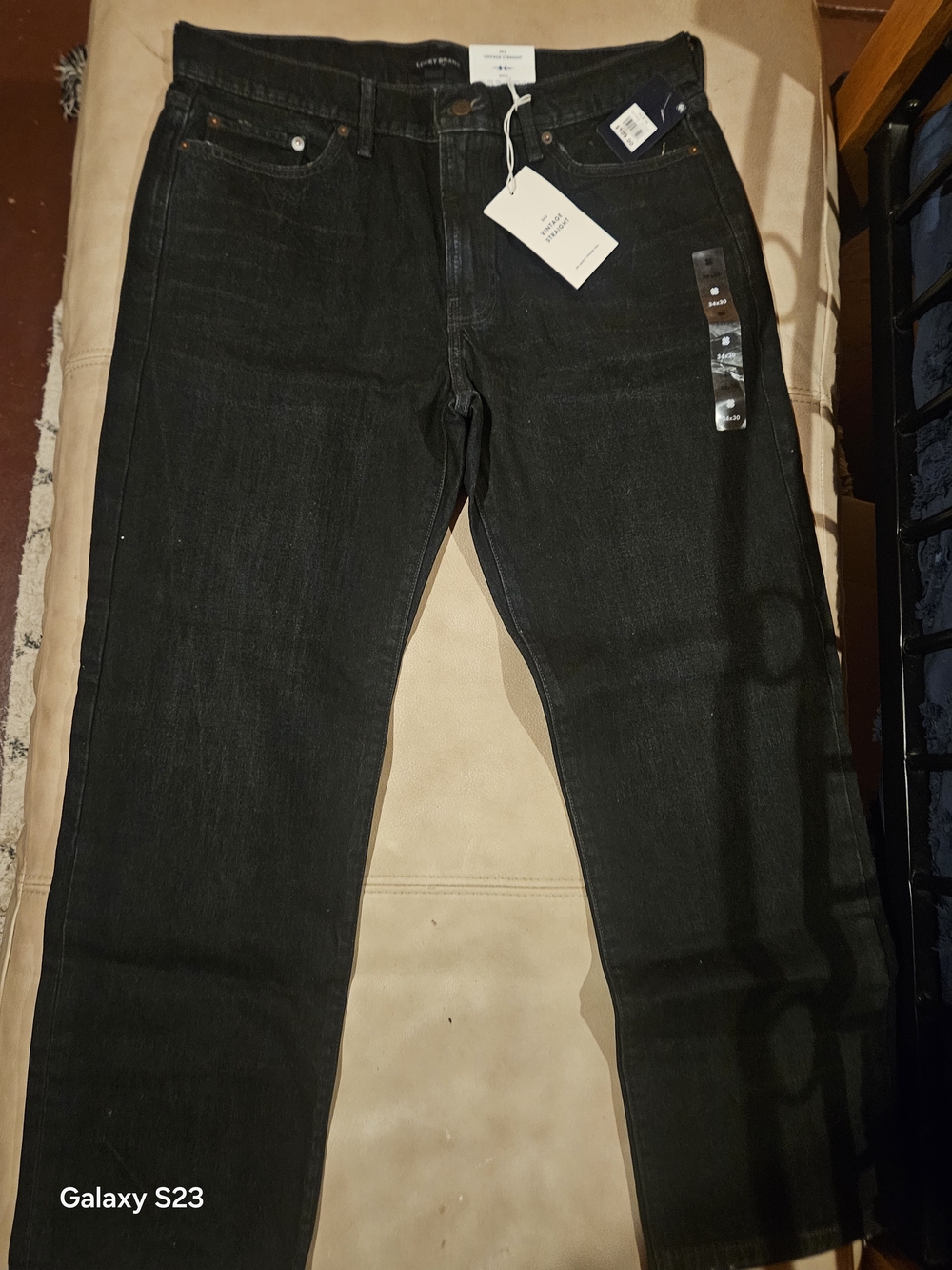 Lucky Brand Men's Black Vintage Straight Leg Jeans